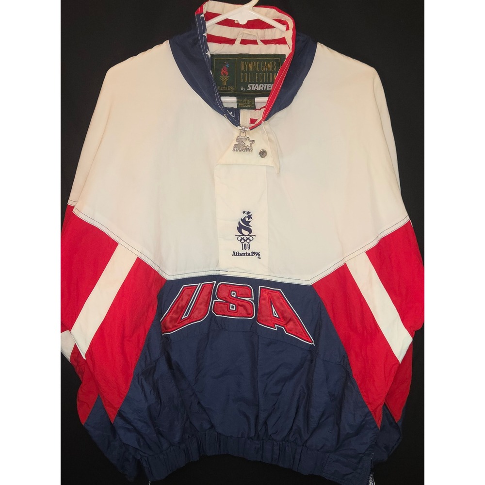 Vintage Starter Olympic Games Collection‎ Atlanta 1996 USA Windbreaker Jacket L